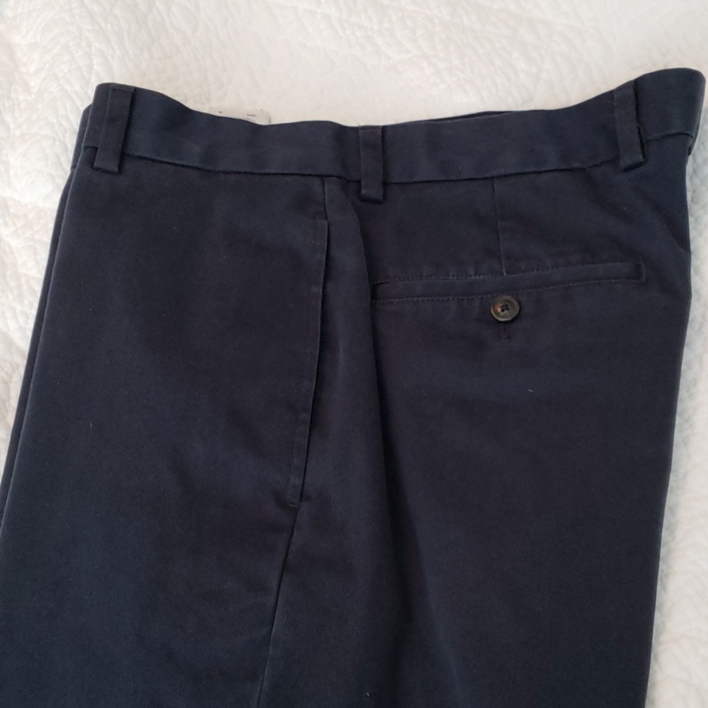 Brooks Brothers Navy flat front chino
